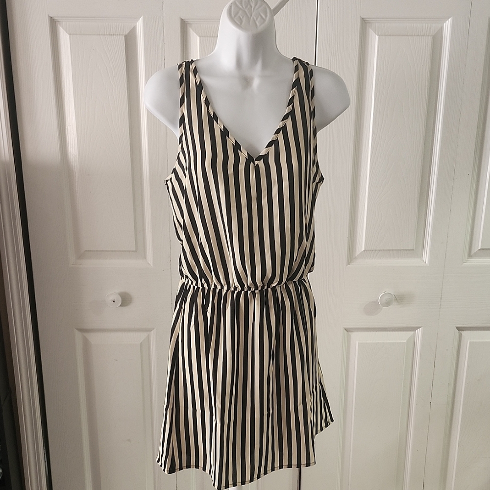Elegant Striped Mini Dress